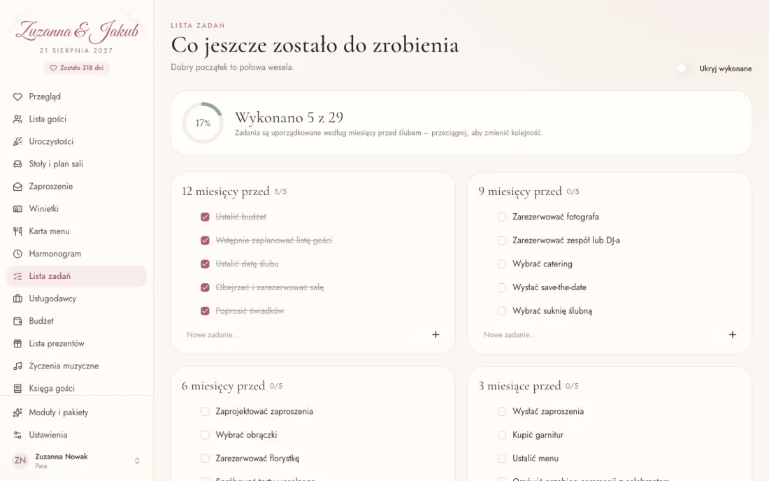 Lista zadań – Insiema