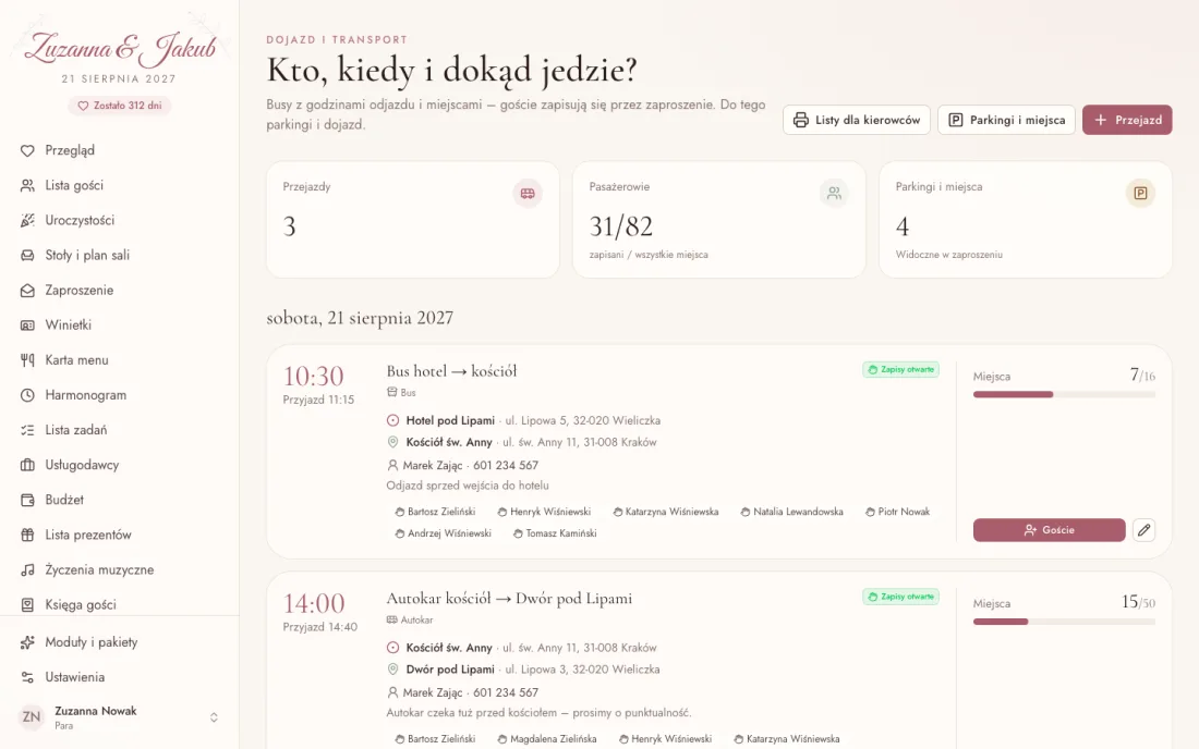Dojazd i transport – Insiema